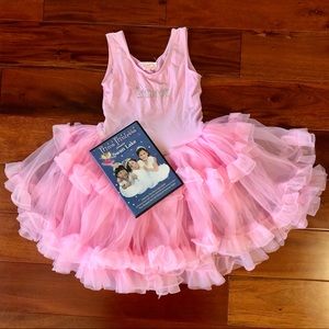 POPATU Pink Ballerina tutu Costume with bonus Swan Lake DVD Girls Size 5-6